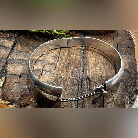 Taxco Mexico Bracelet Silver TS-43 OSA Bull Fight Toreros Story Telling Bangle M - Picture 7 of 10